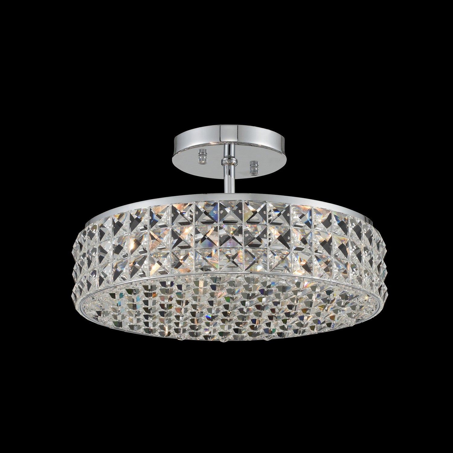 Allegri Crystal Loro Semi-Flush Mount