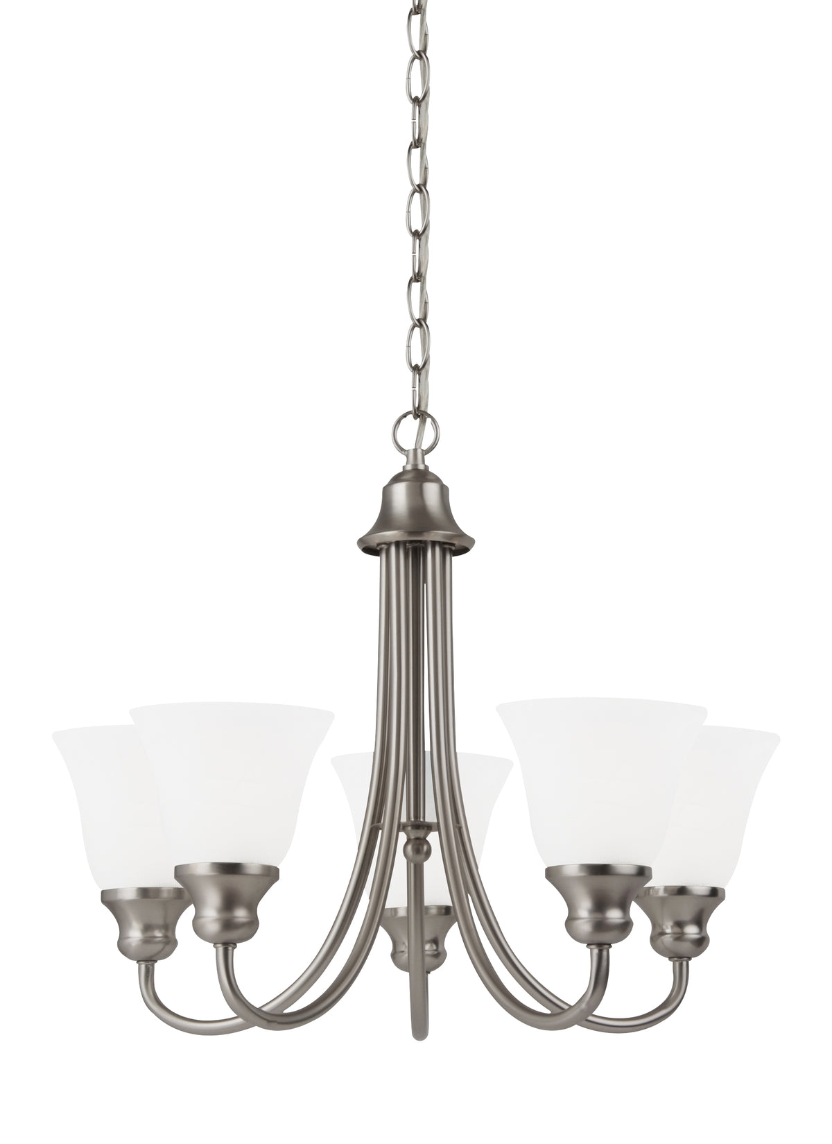 Generation Lighting, Windgate Five Light Chandelier, Brushed Nickel