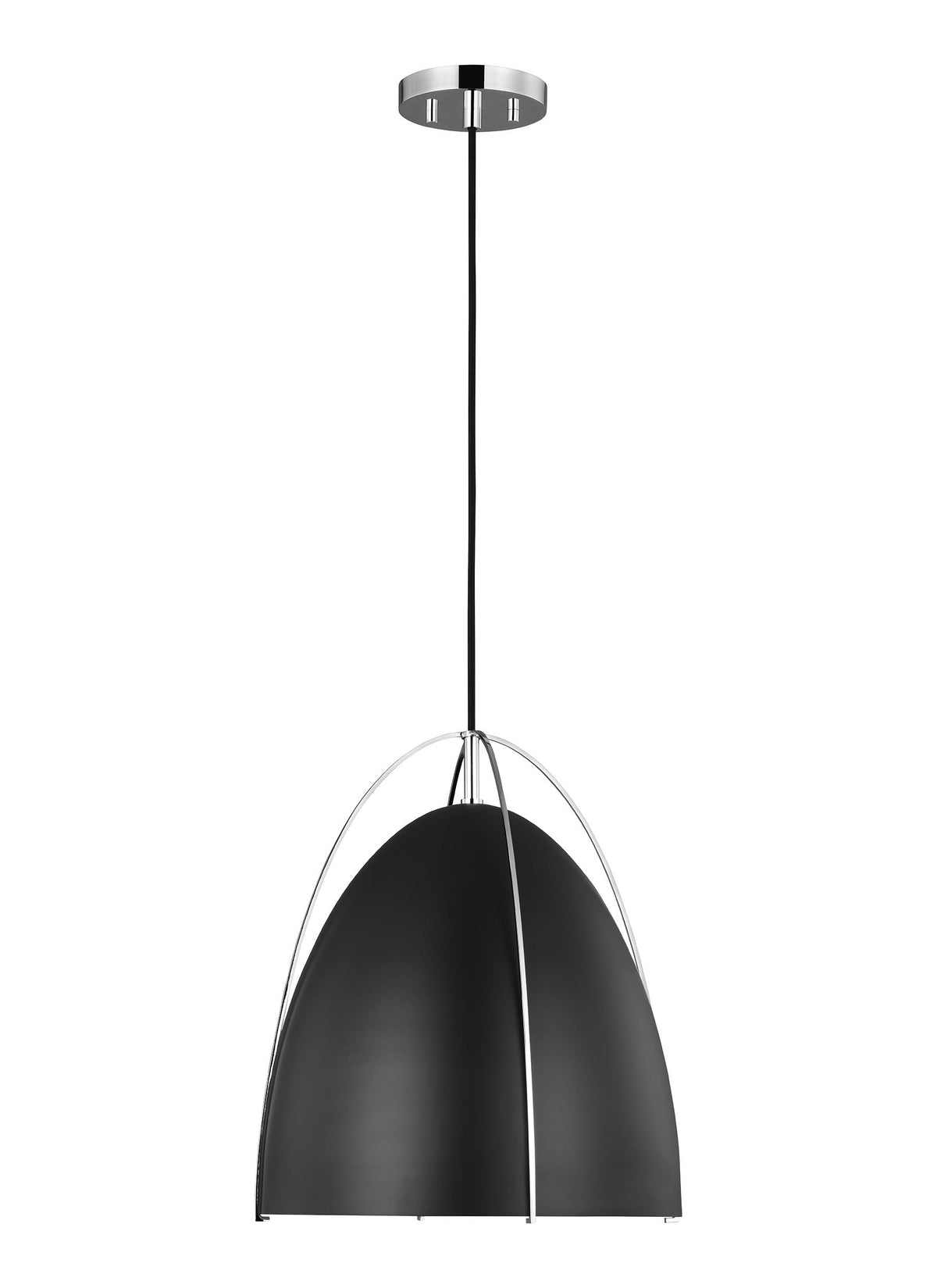 Generation Lighting, Norman One Light Pendant, Chrome