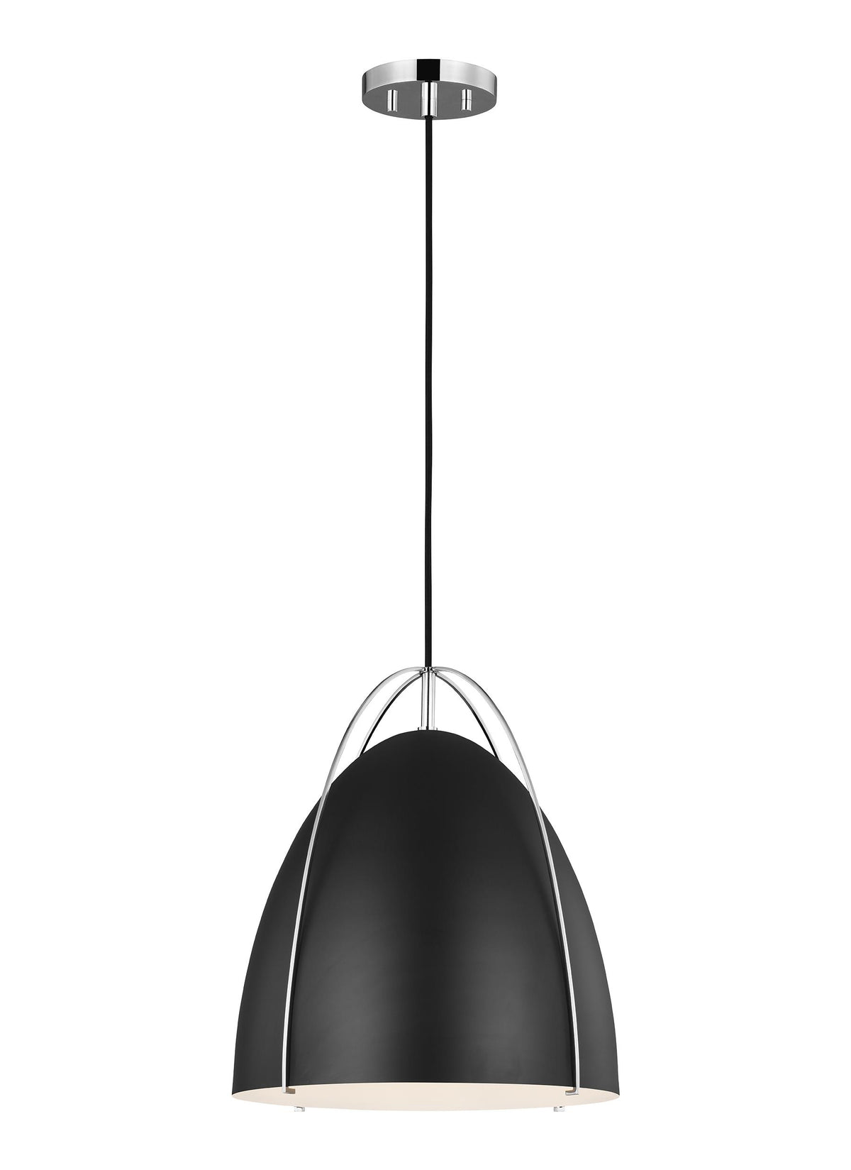 Generation Lighting, Norman One Light Pendant, Chrome