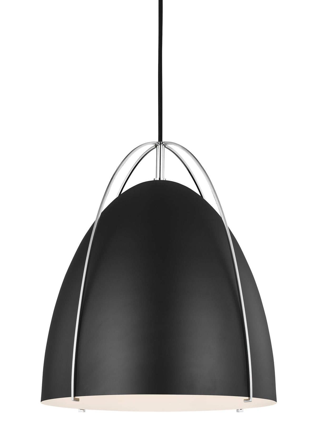 Generation Lighting, Norman One Light Pendant, Chrome