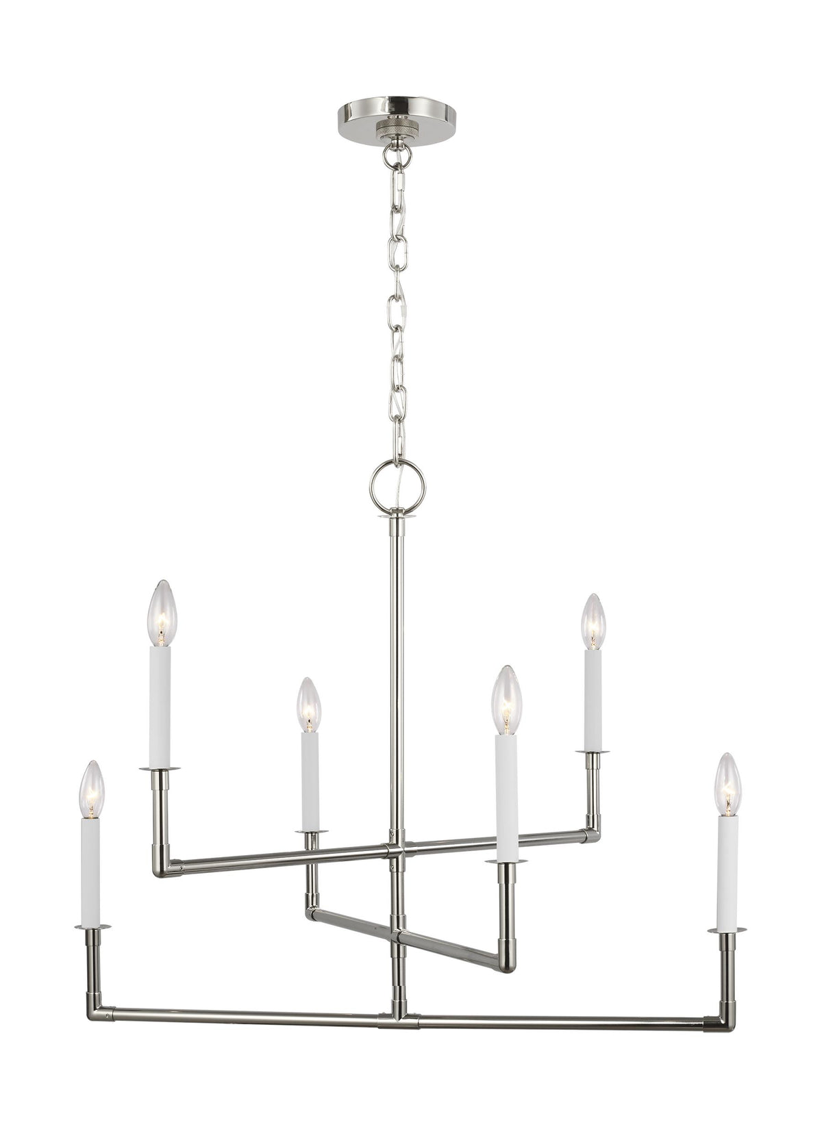 Generation Lighting, Bayview Chandelier, Polished Nickel