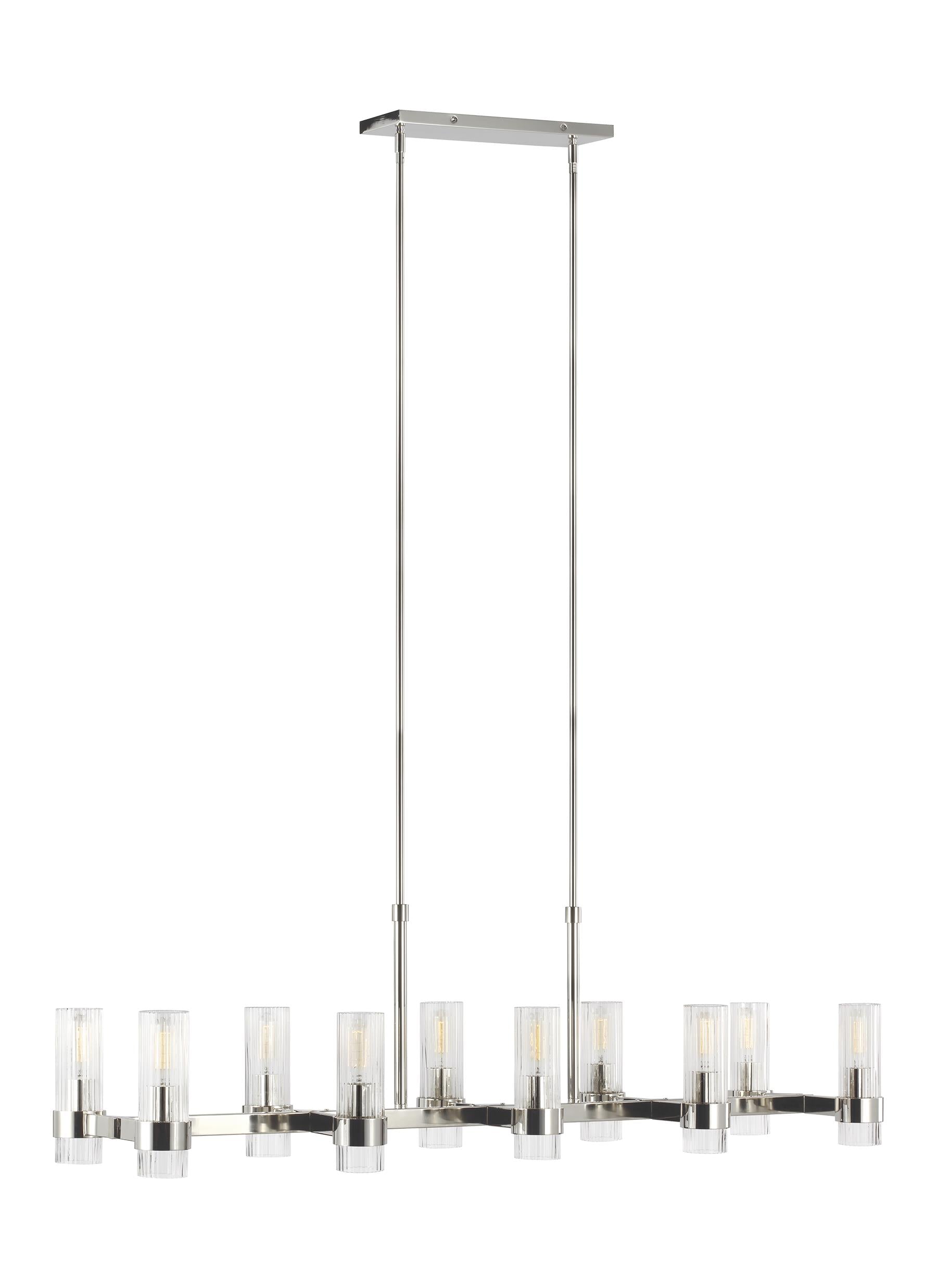 Generation Lighting, Geneva Linear Chandelier, Burnished Brass