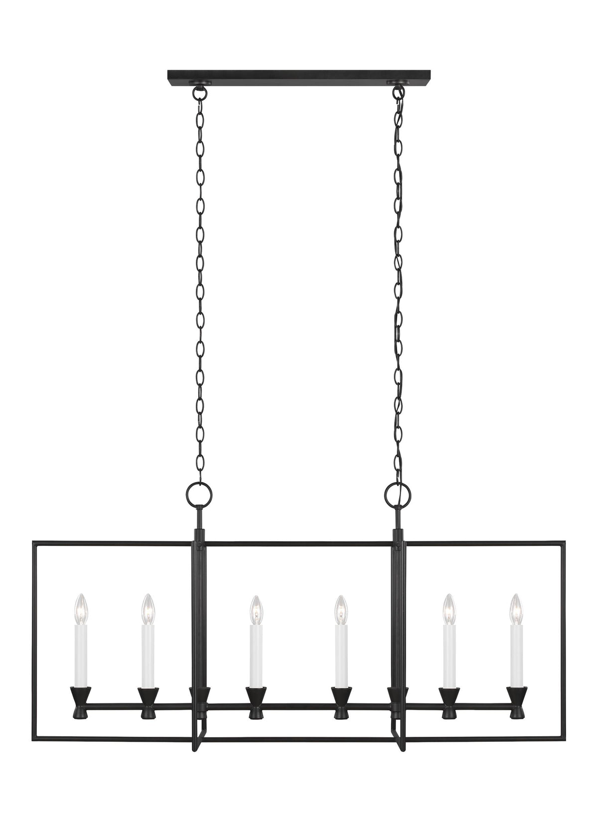 Generation Lighting, Keystone Linear Chandelier, Aged Iron