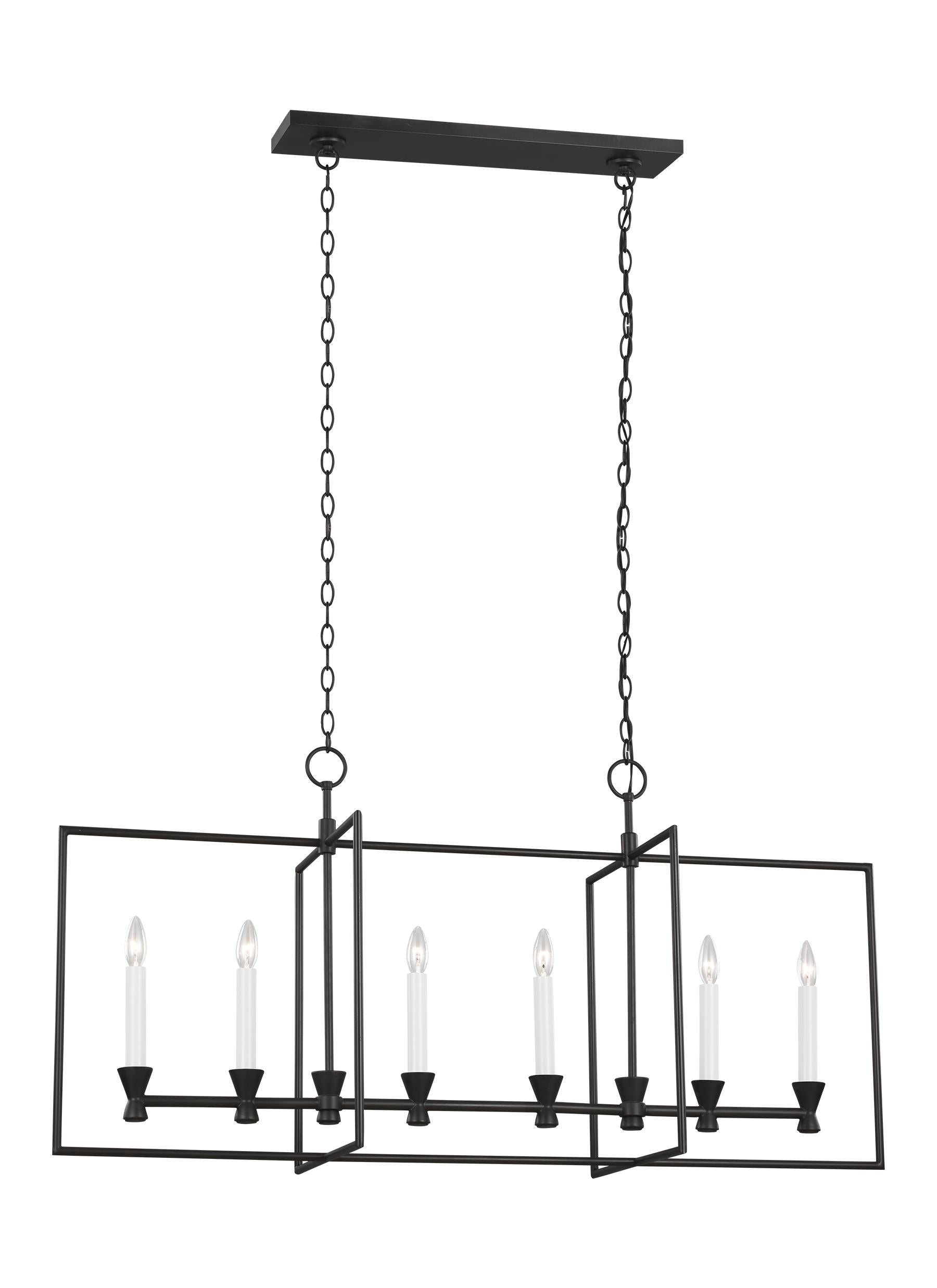 Generation Lighting, Keystone Linear Chandelier, Aged Iron