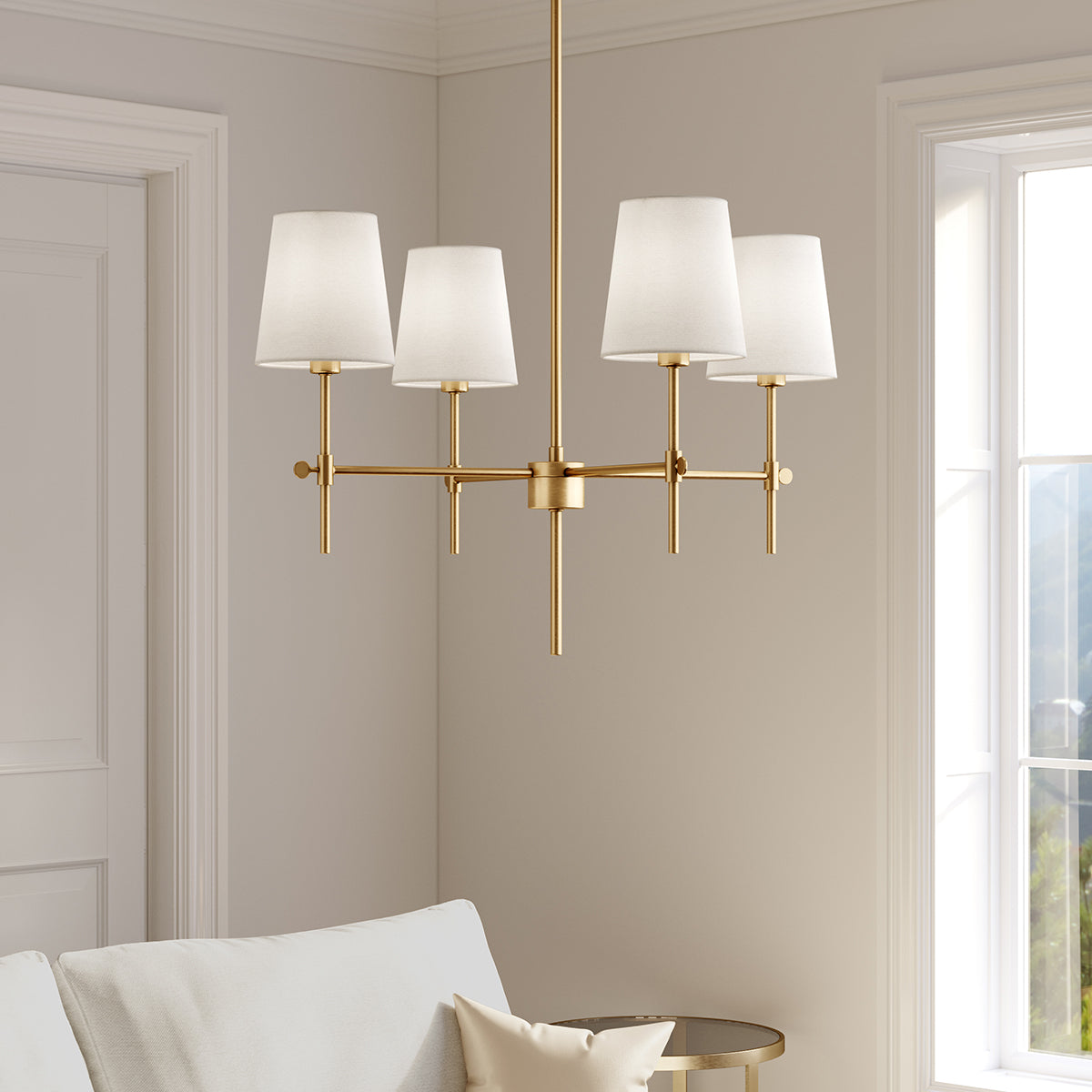 Baker Four Light Chandelier