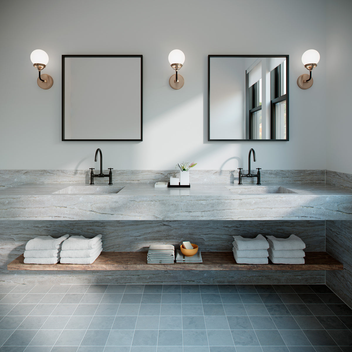 Cafe Three Light Wall Sconce