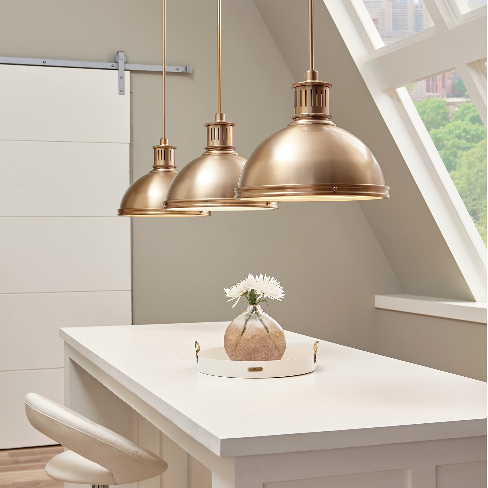 Pratt Street Metal Two Light Pendant Sea Gull Collection