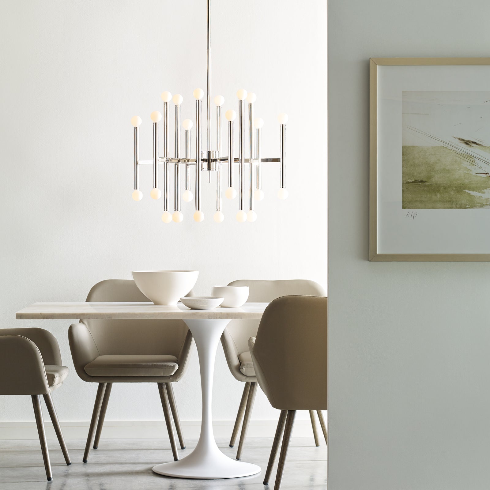 TOB Thomas O'Brien Beckham Modern Chandelier