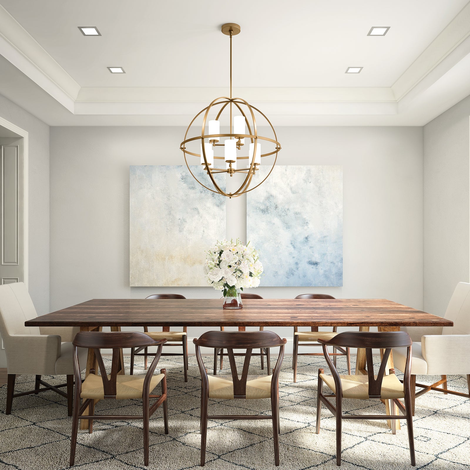 Alturas Nine Light Chandelier Sea Gull Collection